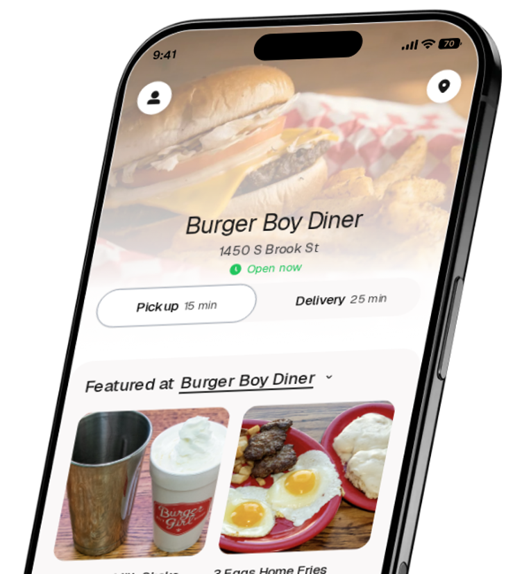 Burger Boy Diner app preview