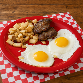 3 Eggs, Home Fries, Bacon or Sausage & Toast
